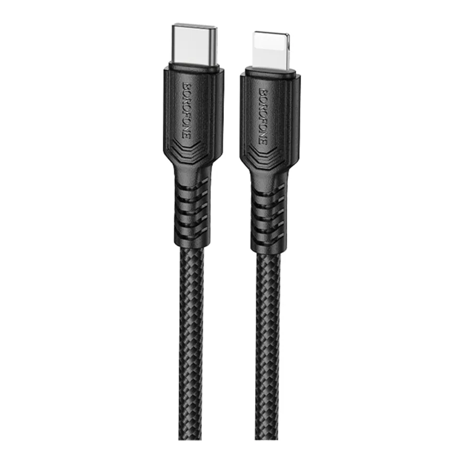 USB Borofone BX116 PD27W, Type-C to Lightning, цвет черный