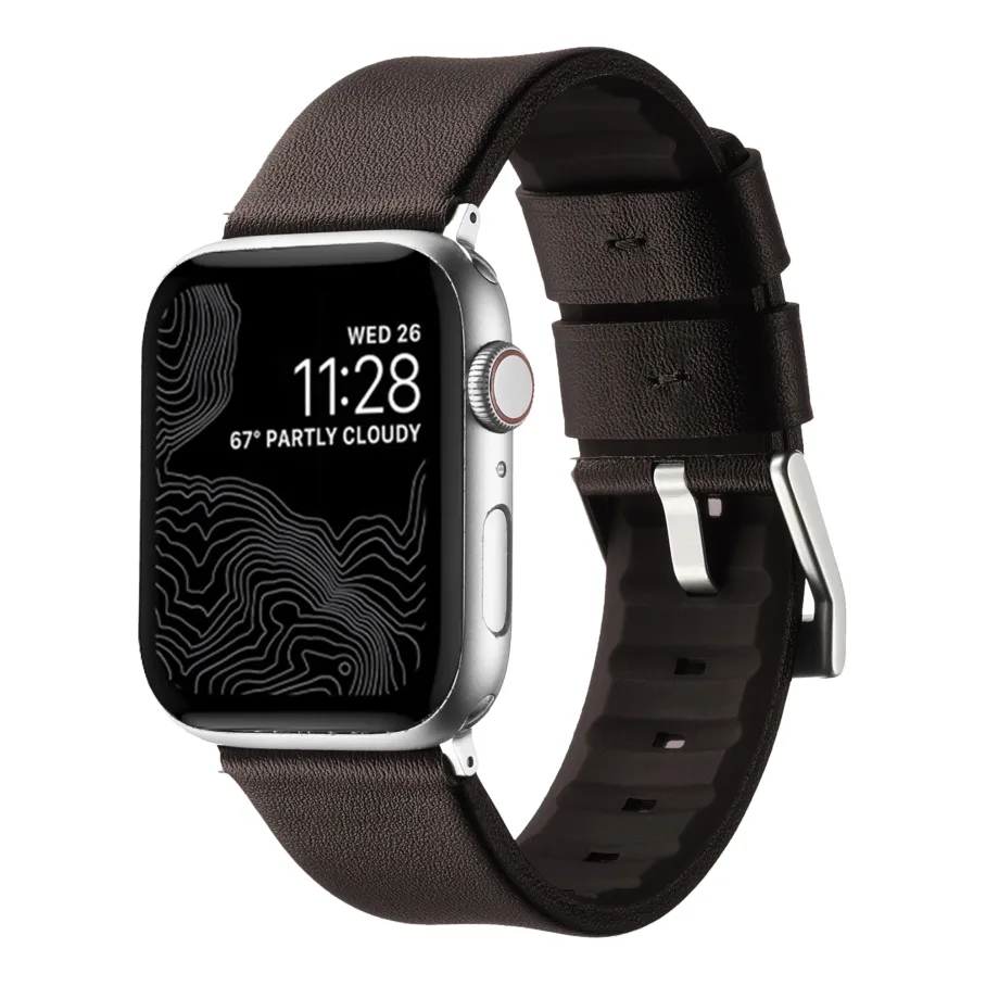Ремешок для Apple Watch, цвет кофейно-серебристый