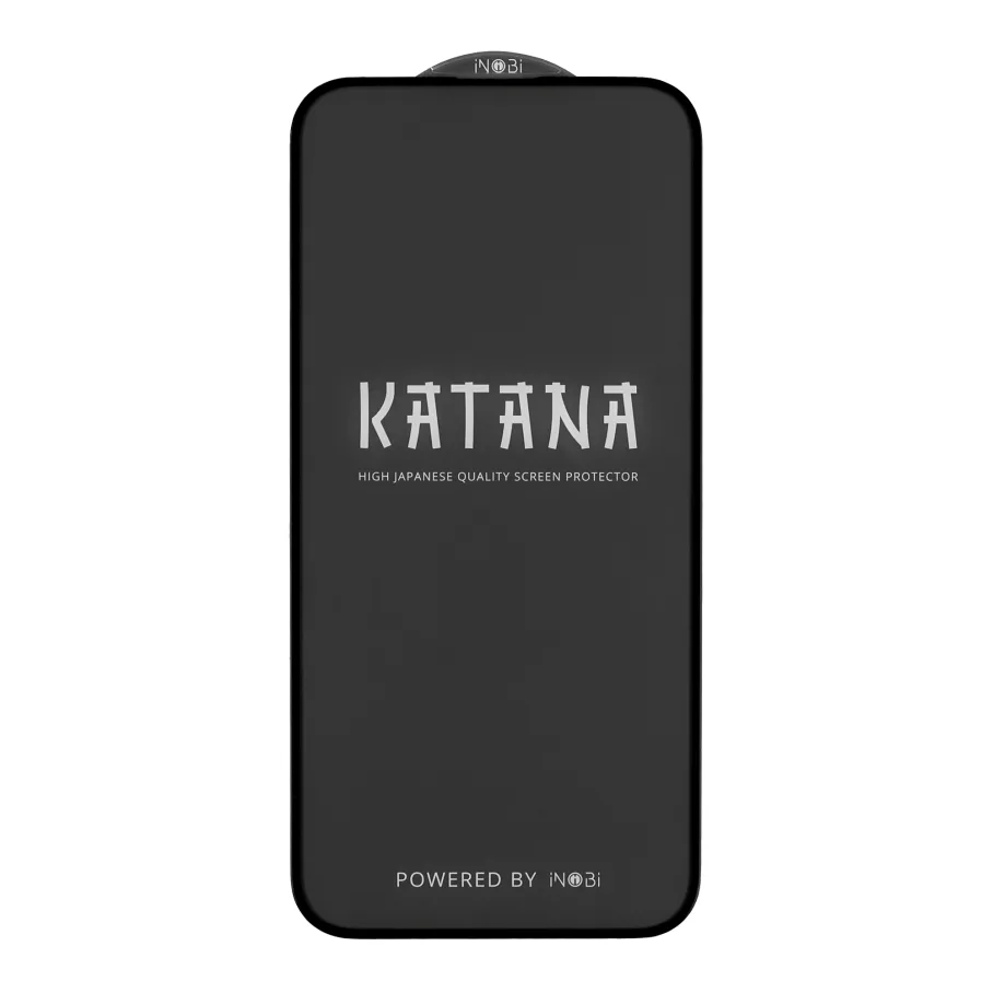 Защитное стекло KATANA by iNobi для iPhone 15 Plus/16 Plus, цвет черный