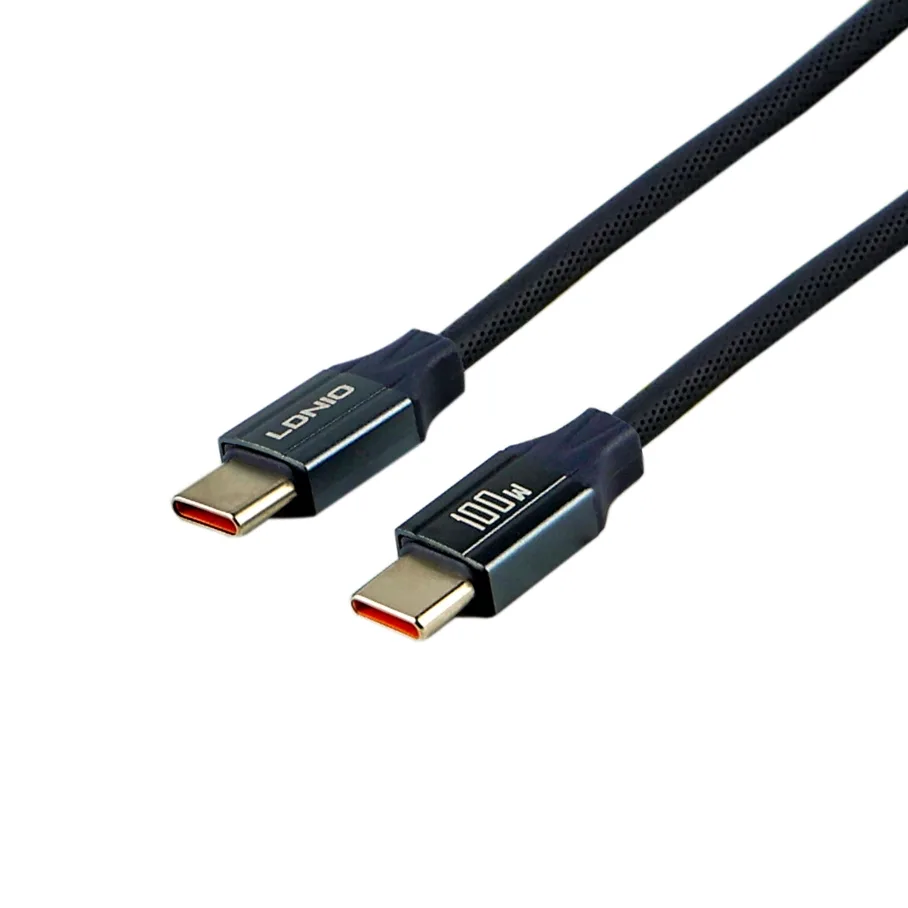 USB кабель LDNIO LC442c Type-C to Type-C, 100W, 2м, цвет серый