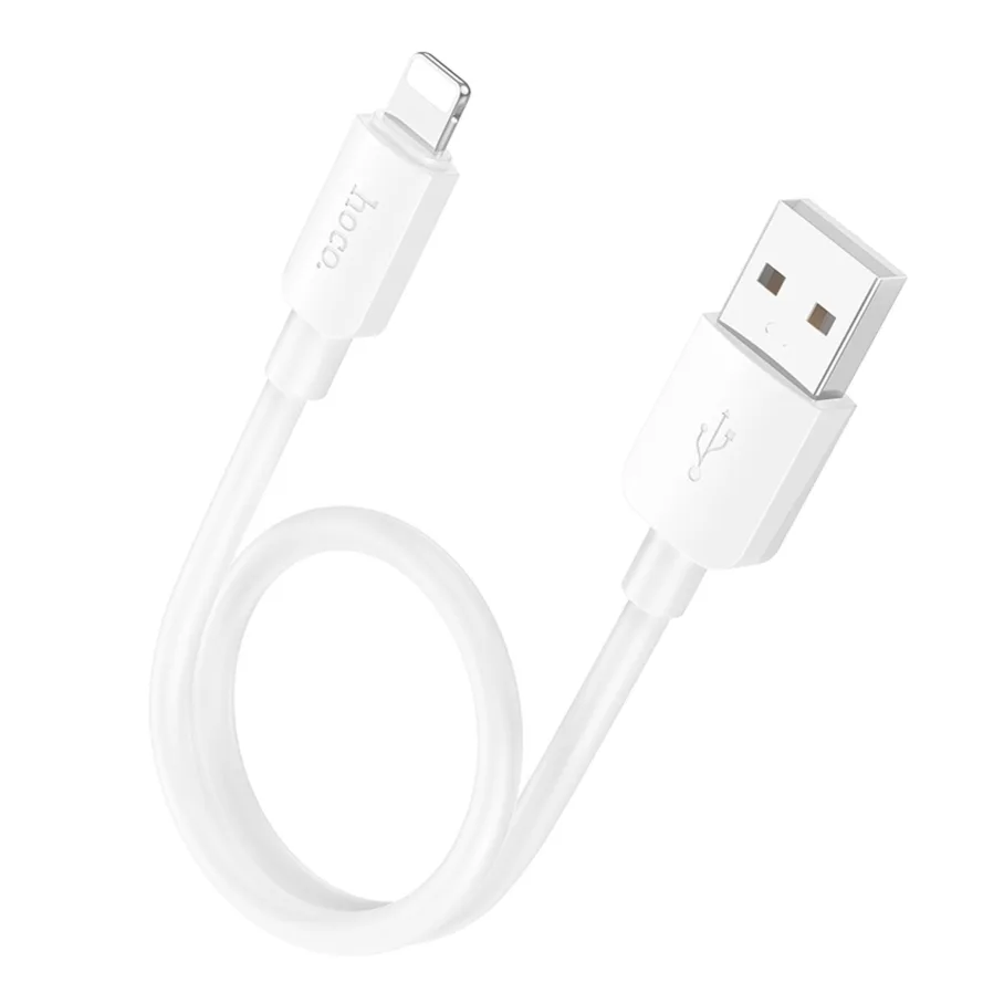 USB Hoco X96 Lightning 2.4A 0.25m, цвет белый