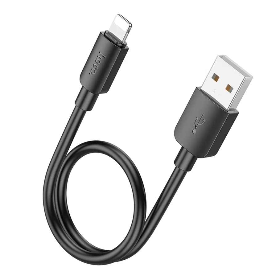USB Hoco X96 Lightning 2.4A 0.25m, цвет черный
