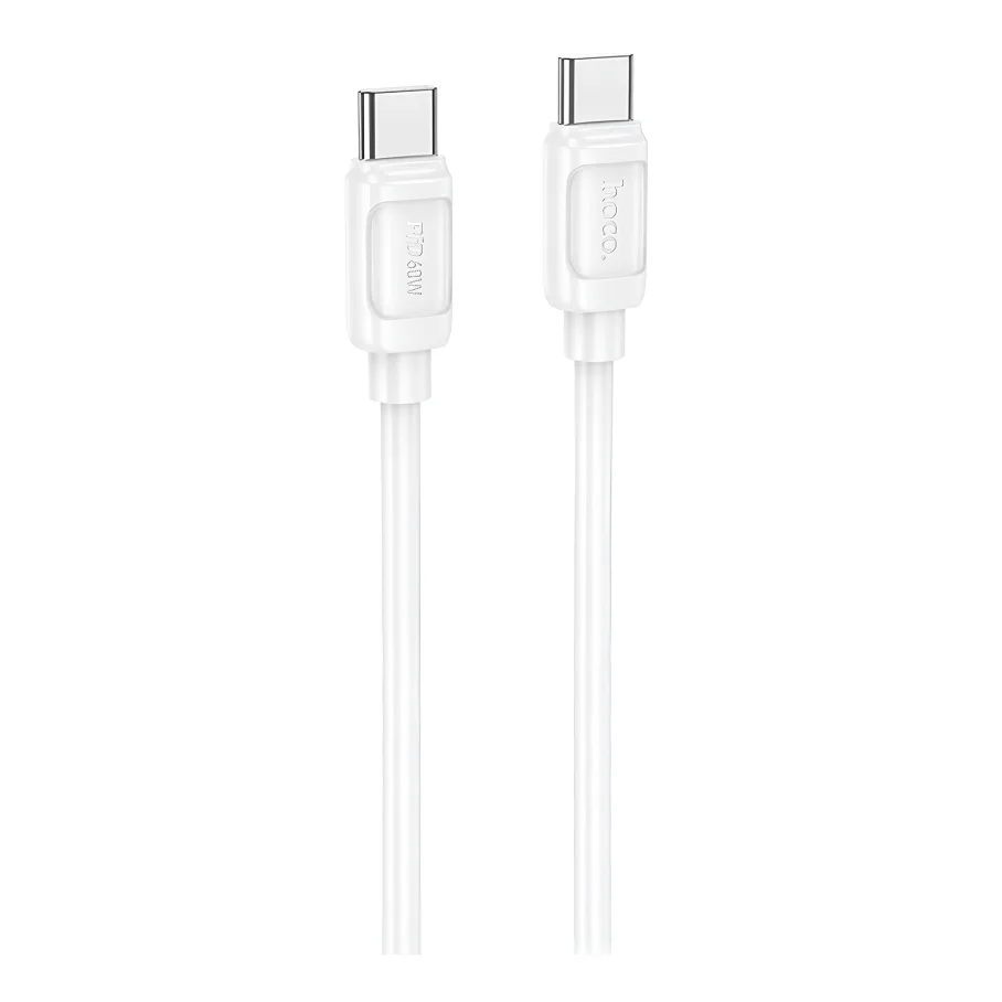 USB Hoco X115 Type-C to Type-C 60W, цвет белый