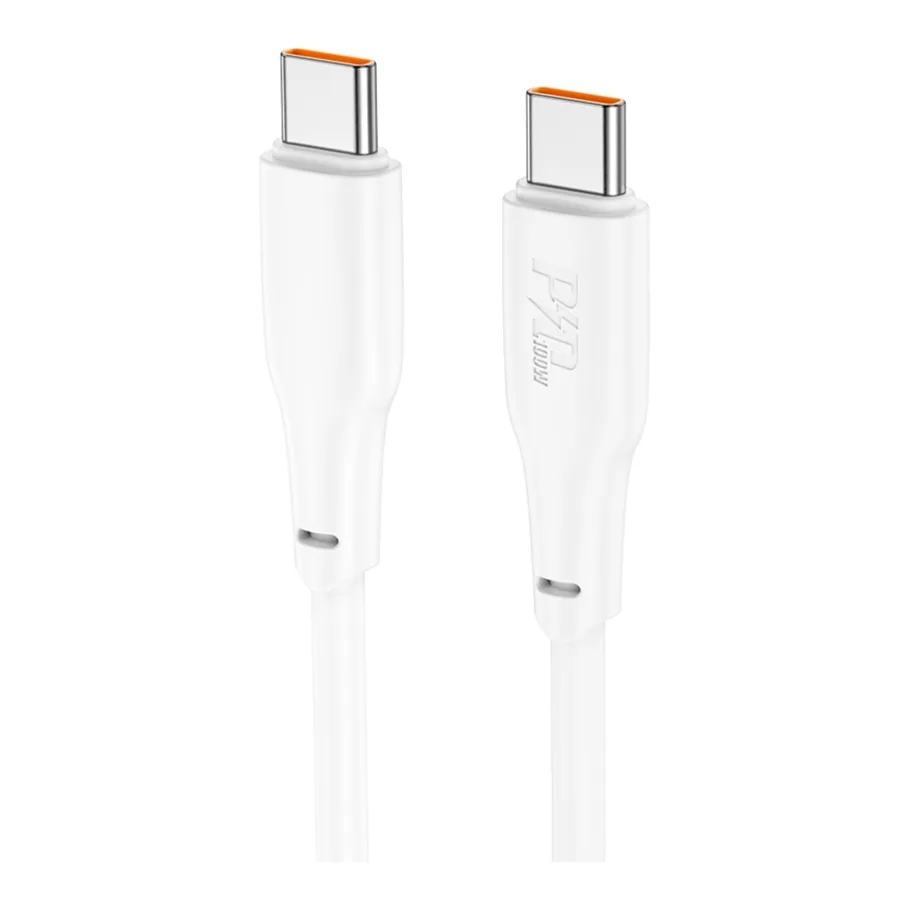 USB Hoco X93 Force 100W, с кабелем Type-C to Type-C, цвет белый