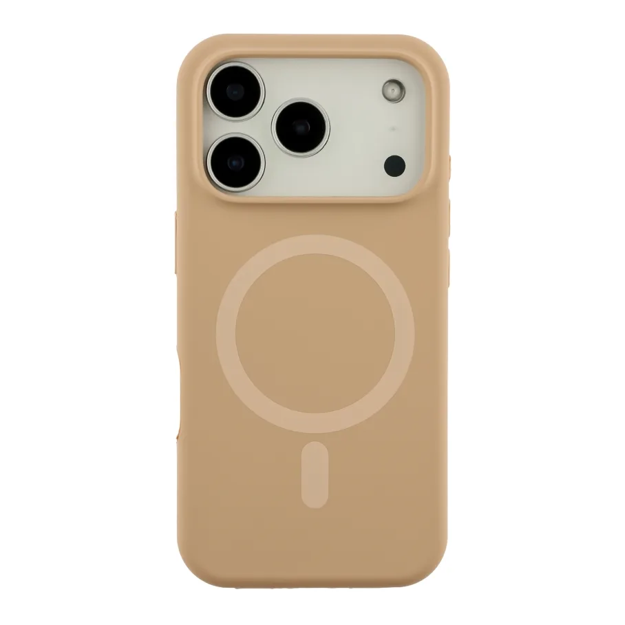 Чехол Glow Silicone Case with Magsafe для iPhone 17 Pro Max Desert Gold