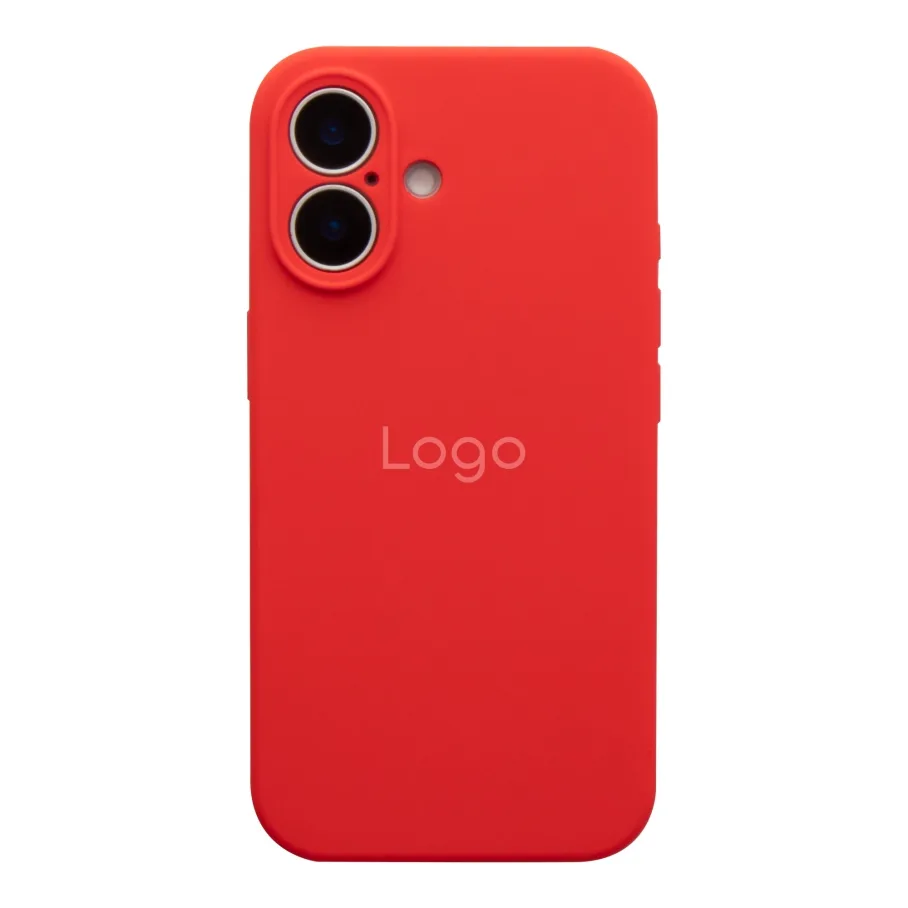 Чехол Silicone Case Full Size with Frame для iPhone 17 14.Red