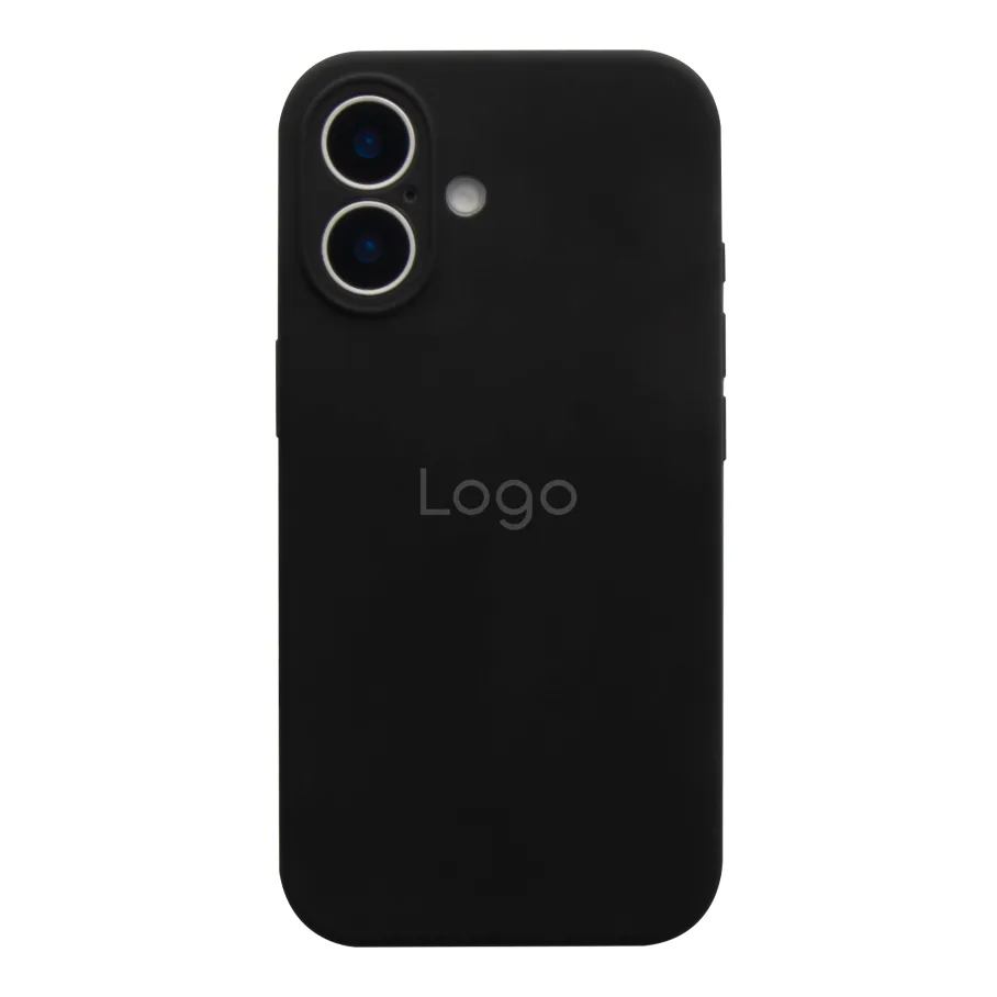 Чехол Silicone Case Full Size with Frame для iPhone 17 18.Black