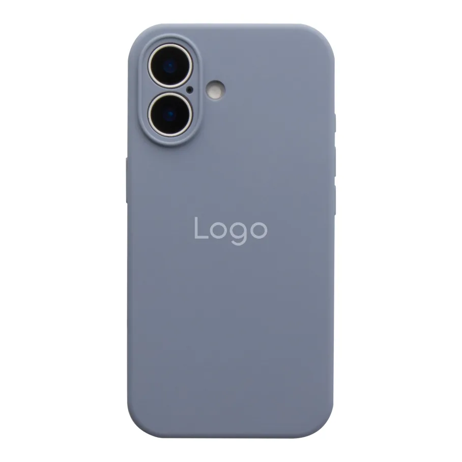 Чехол Silicone Case Full Size with Frame для iPhone 17 28.Lavender Grey