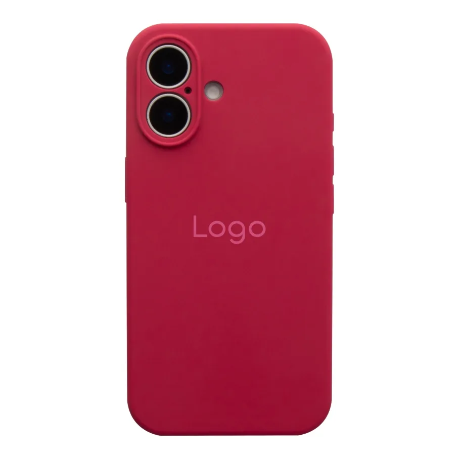 Чехол Silicone Case Full Size with Frame для iPhone 17 37.Rose Red