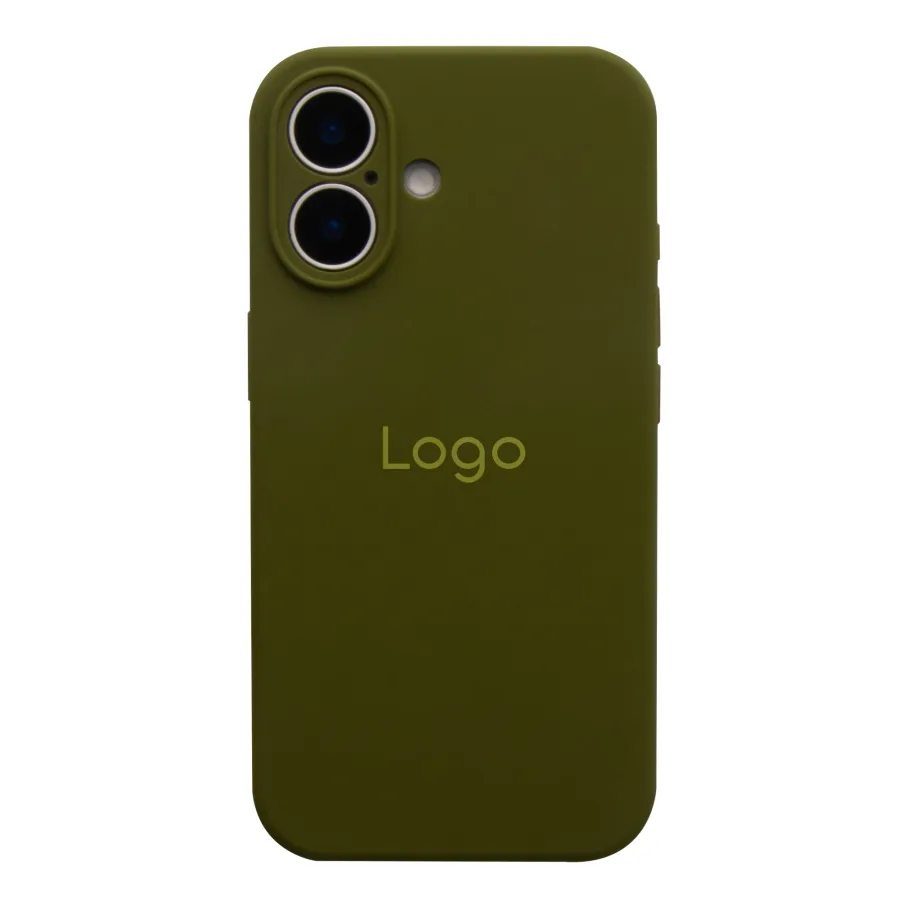 Чехол Silicone Case Full Size with Frame для iPhone 17 45.Army Green