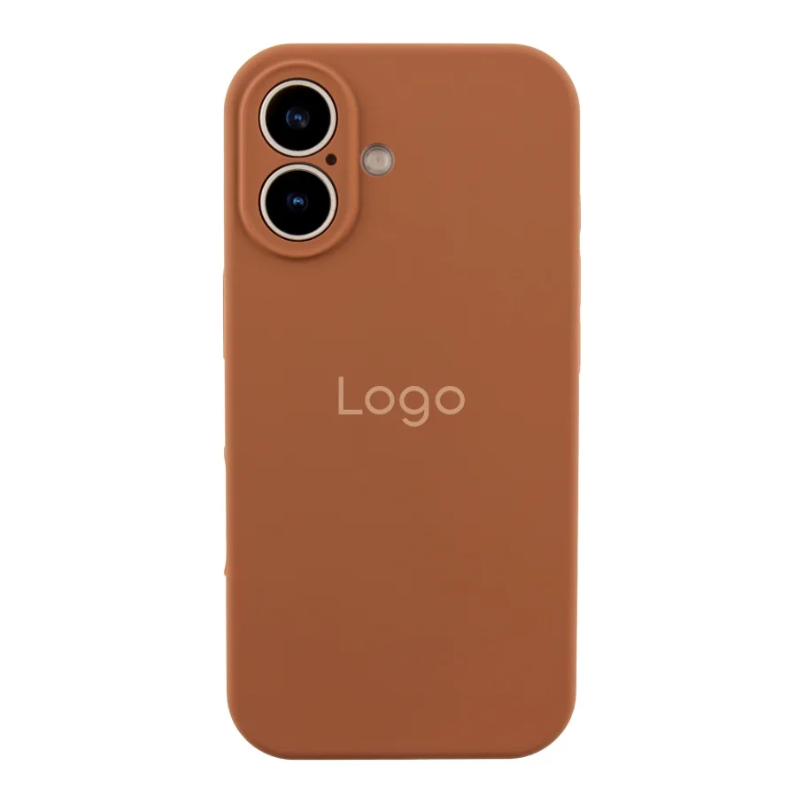 Чехол Silicone Case Full Size with Frame для iPhone 17 93.New Brown