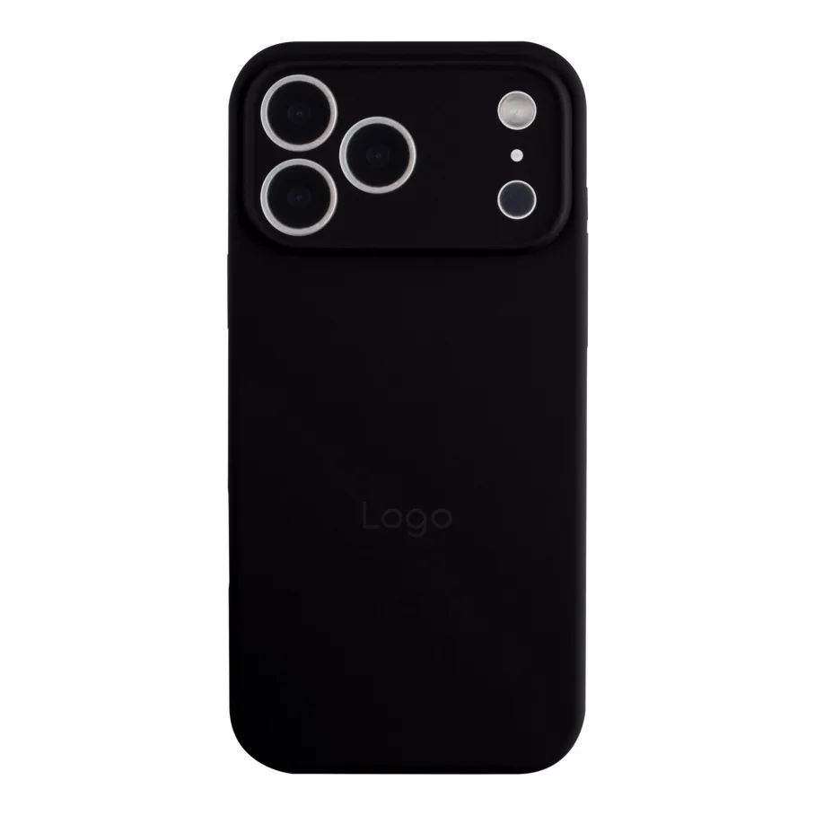 Чехол Silicone Case Full Size with Frame для iPhone 17 Pro 18.Black