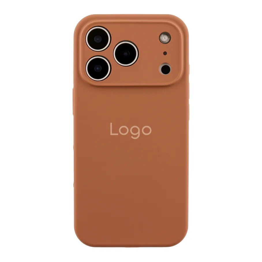 Чехол Silicone Case Full Size with Frame для iPhone 17 Pro 93.New Brown