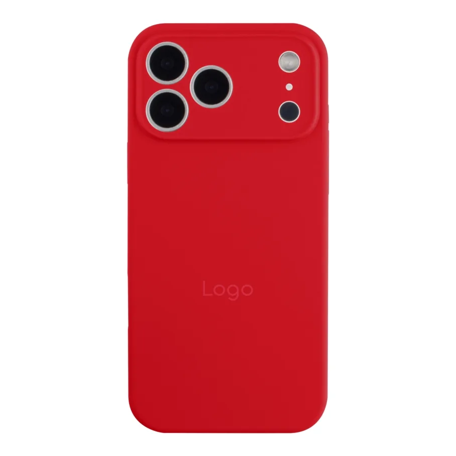 Чехол Silicone Case Full Size with Frame для iPhone 17 Pro Max 14.Red