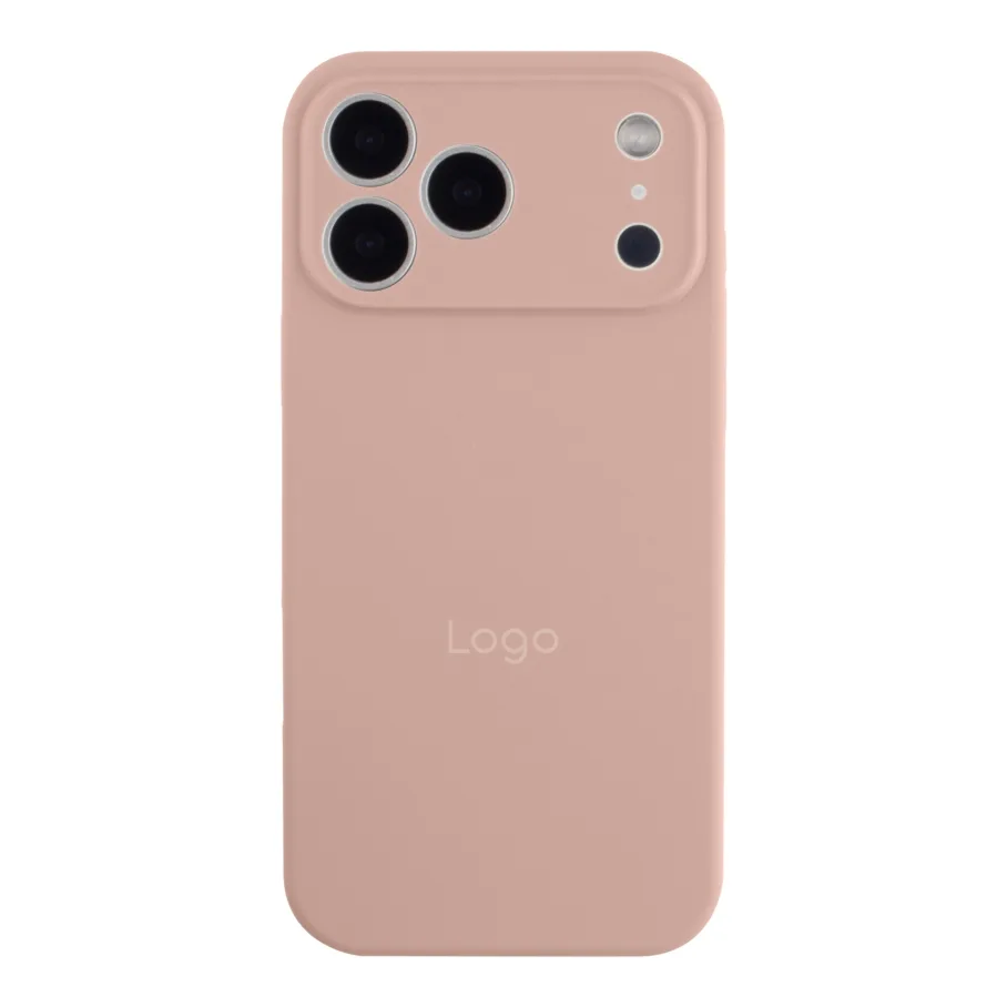 Чехол Silicone Case Full Size with Frame для iPhone 17 Pro Max 19.Pink Sand