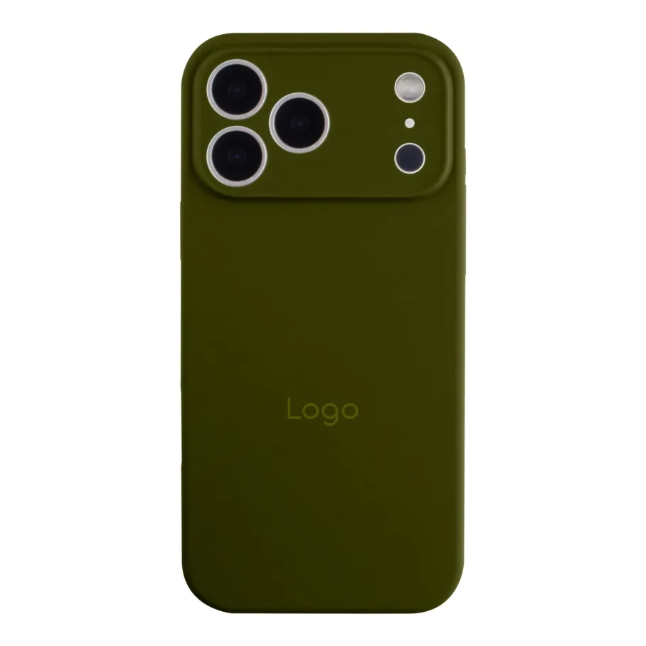 Чехол Silicone Case Full Size with Frame для iPhone 17 Pro Max 45.Army Green