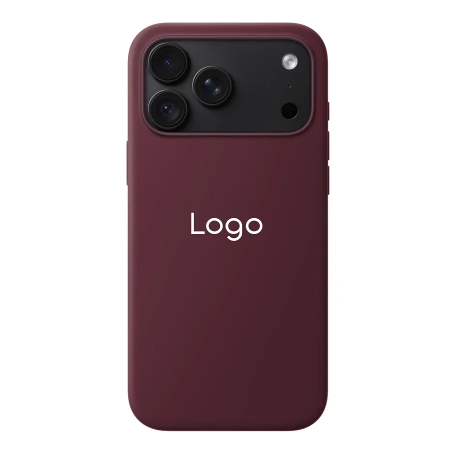 Чехол Silicone Case with MagSafe IC для iPhone 18 Pro Max Burgundy