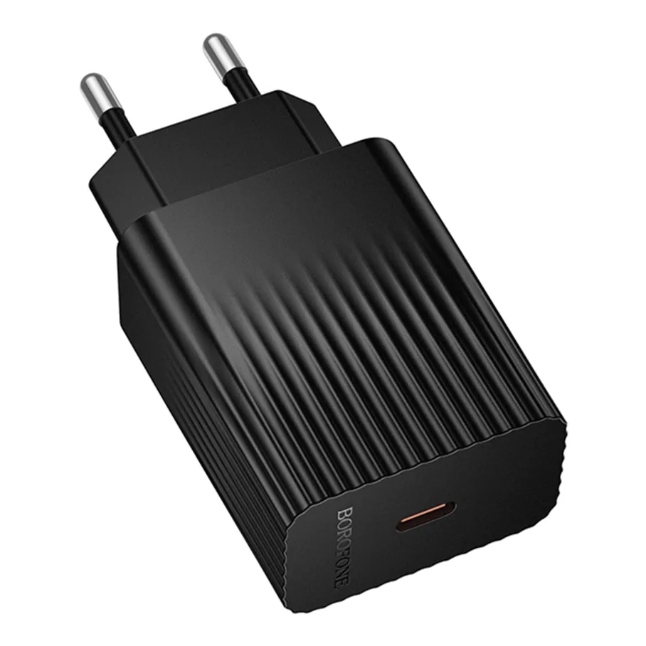 Сетевое Зарядное Устройство Borofone BAS73A 1USB-C PD/QC 20W, цвет черный