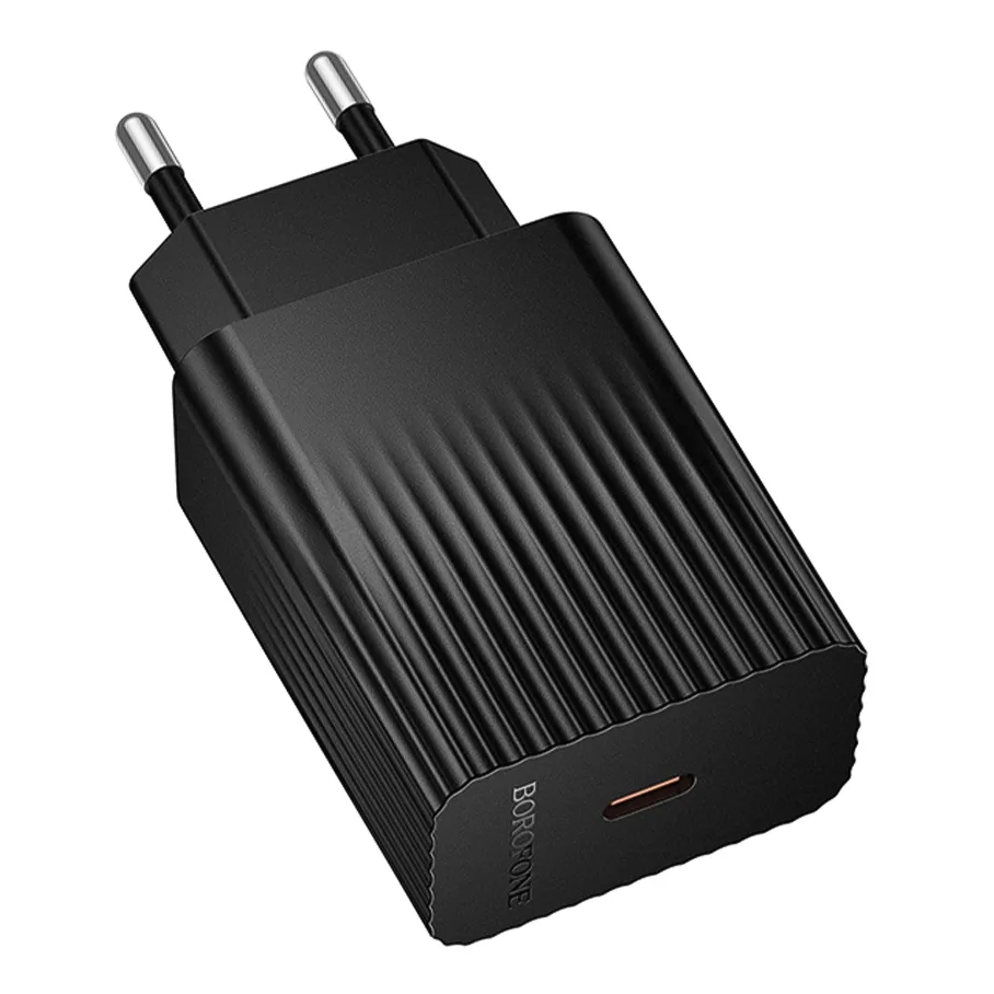 Сетевое Зарядное Устройство Borofone BAS75A 1USB-C PD/QC 30W, цвет черный