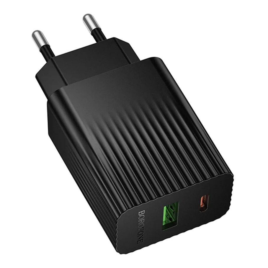 Сетевое Зарядное Устройство Borofone BAS76A 1USB-C/1USB PD/QC 30W, цвет черный