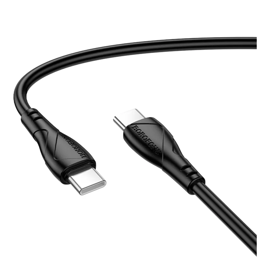 USB Borofone BX121, кабель Type-C to Type-C 60W, цвет черный