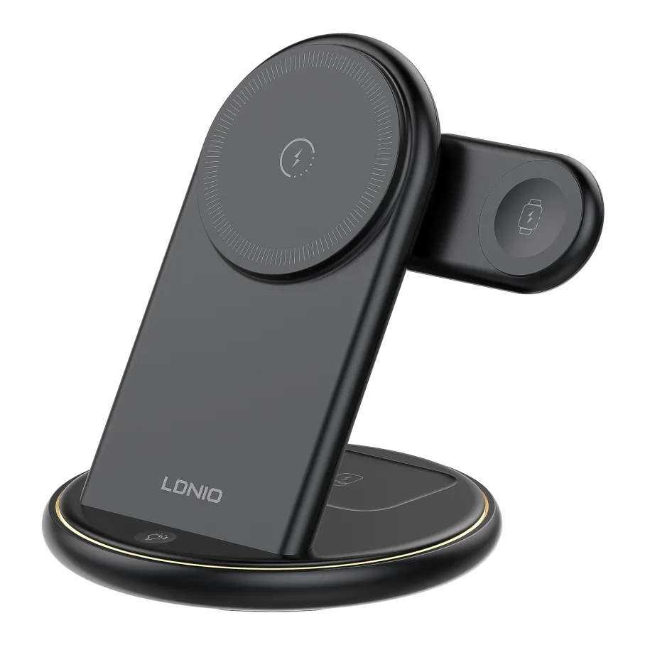 Беспроводное Зарядное Устройство LDNIO WL02 5in1 25.5W, цвет черный