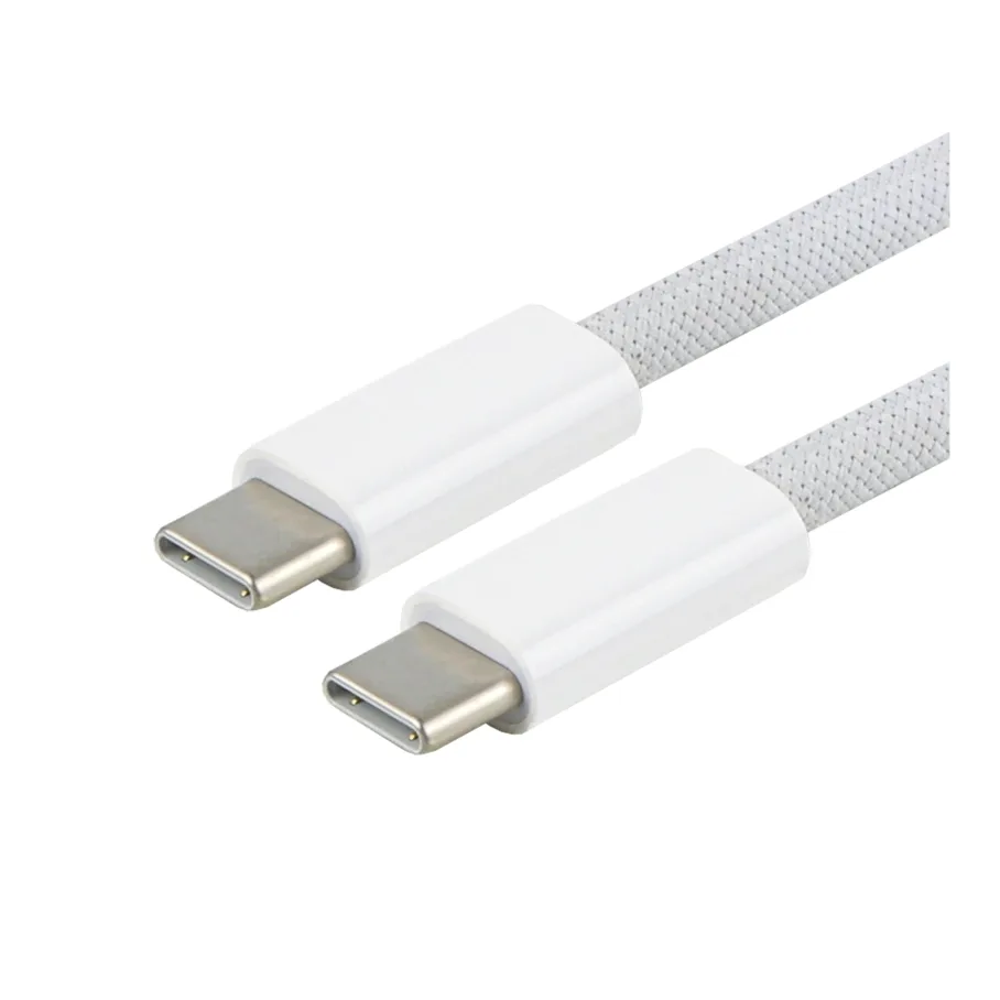 USB For IP Type-C to Type-C New Design Nylon 240W 2m 1:1 Белый