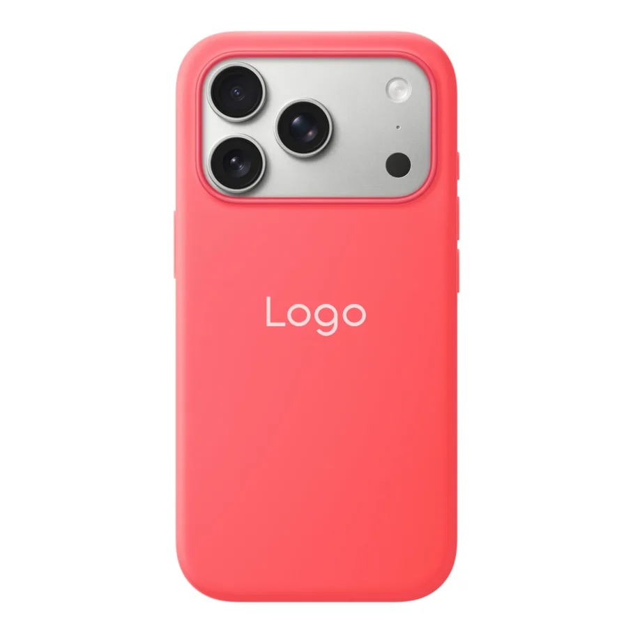 Чехол Silicone Case with MagSafe IC для iPhone 17 Pro Max Bright Guava