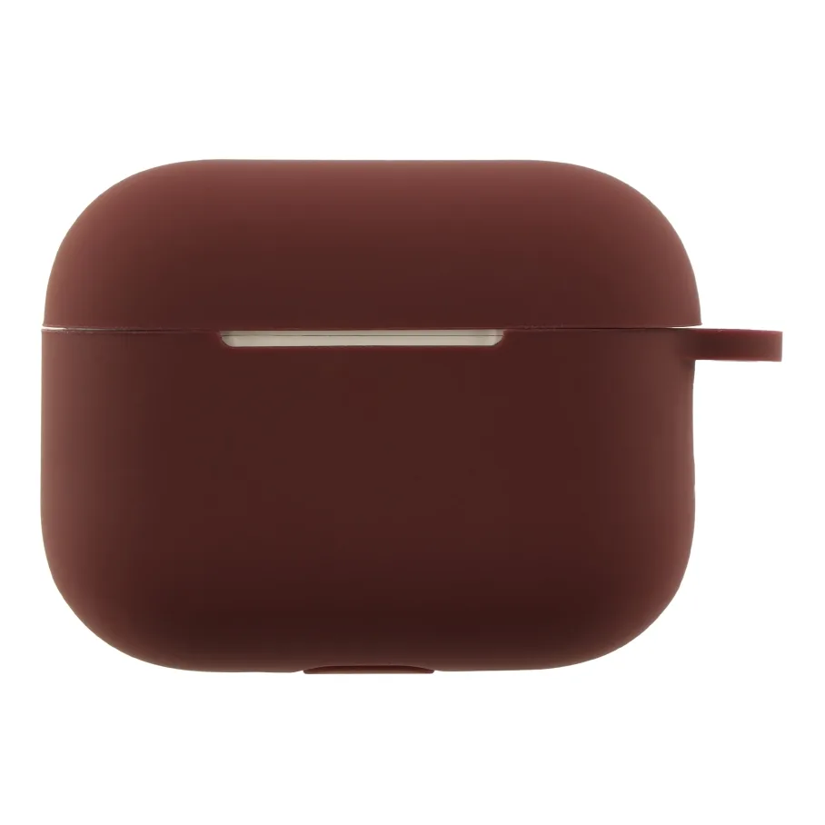 Футляр для AirPods Pro 3 с крючком, цвет бордовый