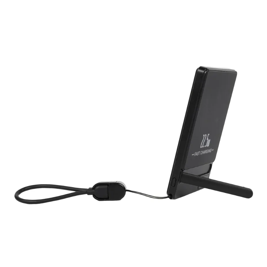 Power Bank Hoco DB102 Kuzhou 22.5W, с кабелем магнитная беспроводная зарядка 10000mAh, цвет черный