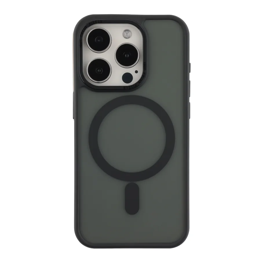 Чехол для iPhone 15 Pro с MagSafe, матовая, цвет черный