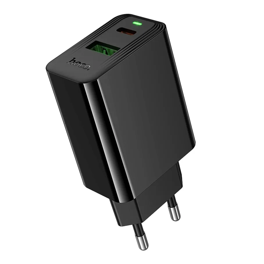 Сетевое Зарядное Устройство Hoco CS94A 1USB-C/1USB PD/QC 20W, цвет черный