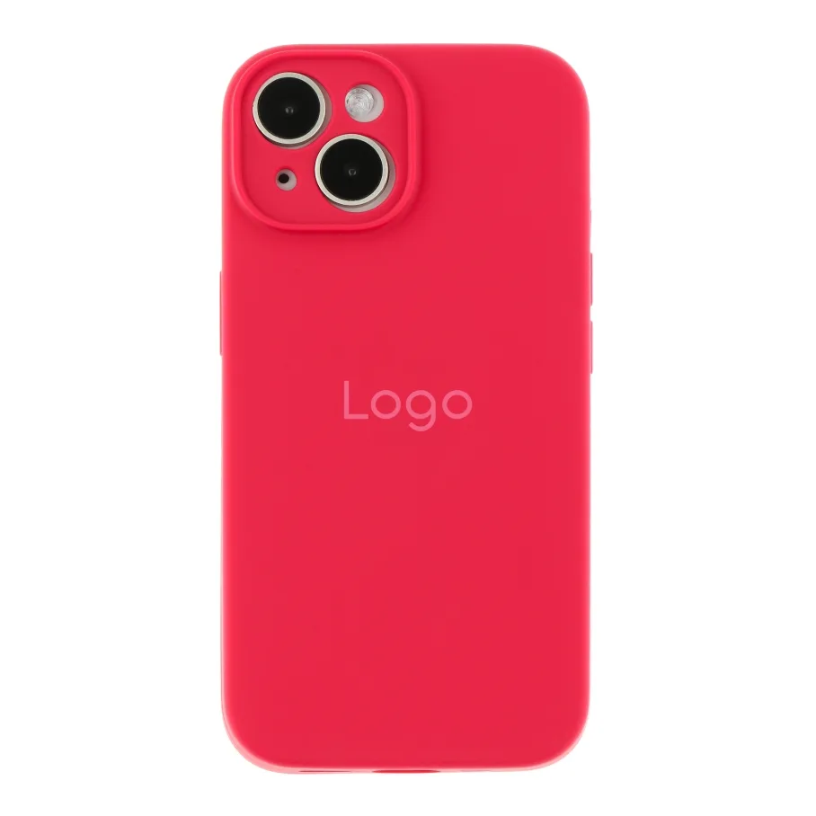 Чехол Silicone Case Full Size with Frame для iPhone 15 Мятая упаковка 56.Wine Red