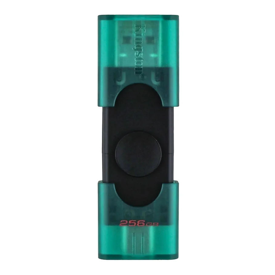 USB Flash Drive 3.2 Kingston DT DuoG2 256gb USB-A + USB-C Черный/Зеленый