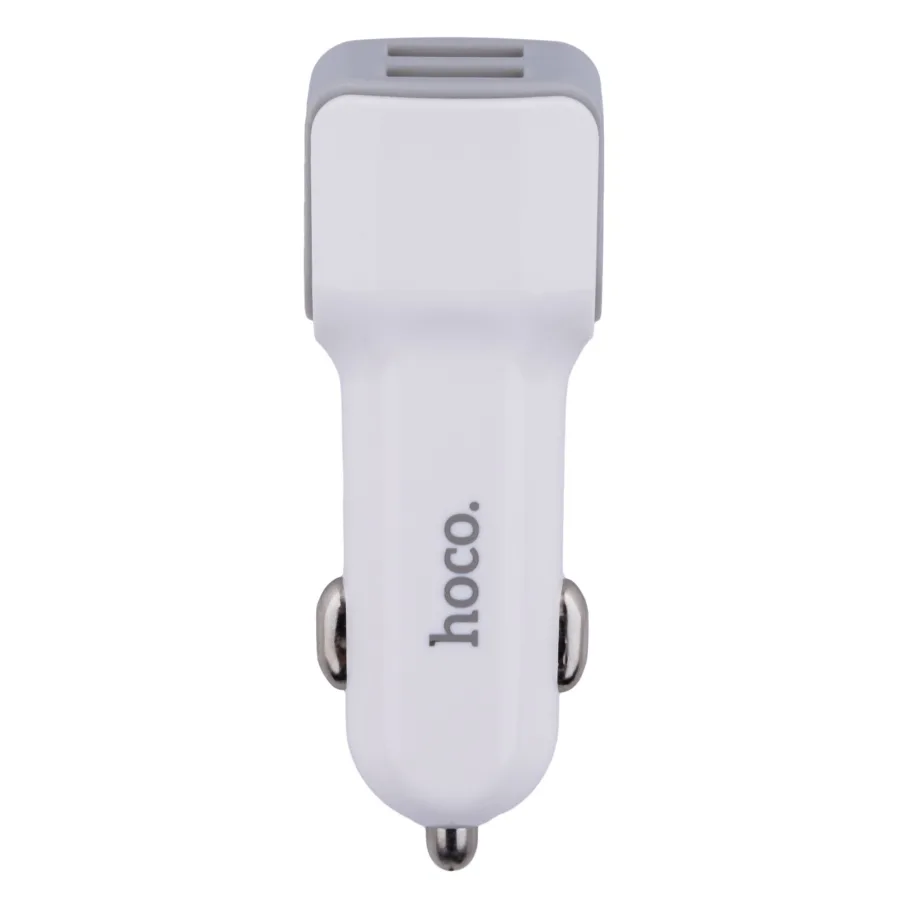 Авто Зарядное Устройство Hoco Z23 2USB Lightning, цвет белый