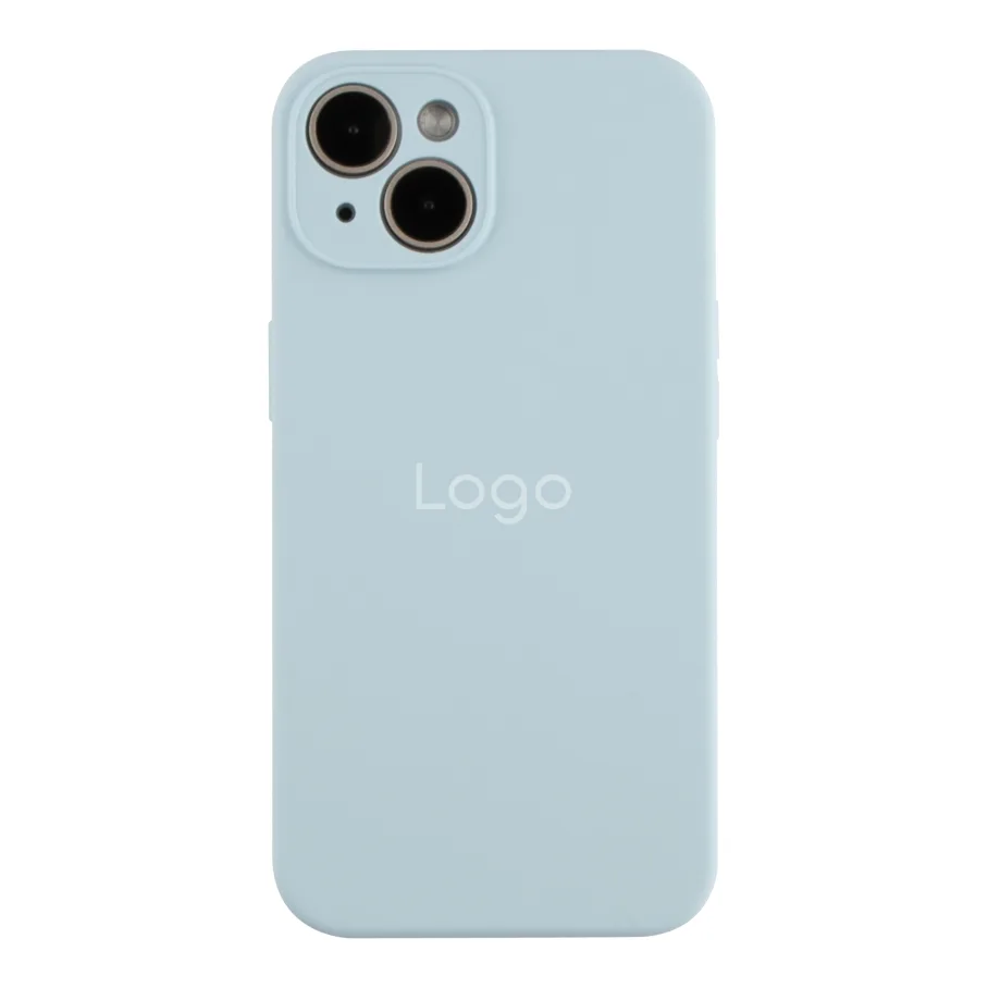 Чехол Silicone Case Full Size with Frame для iPhone 14 Мятая упаковка 58.Sky Blue